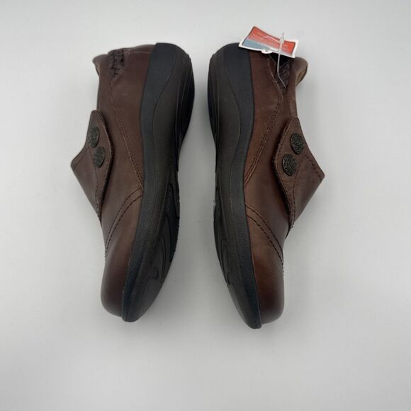 NEW Aetrex Karina Brown DM502 Leather Monk‎ Strap Casual Shoe ($140 ) US 5-5.5 - Picture 11 of 13